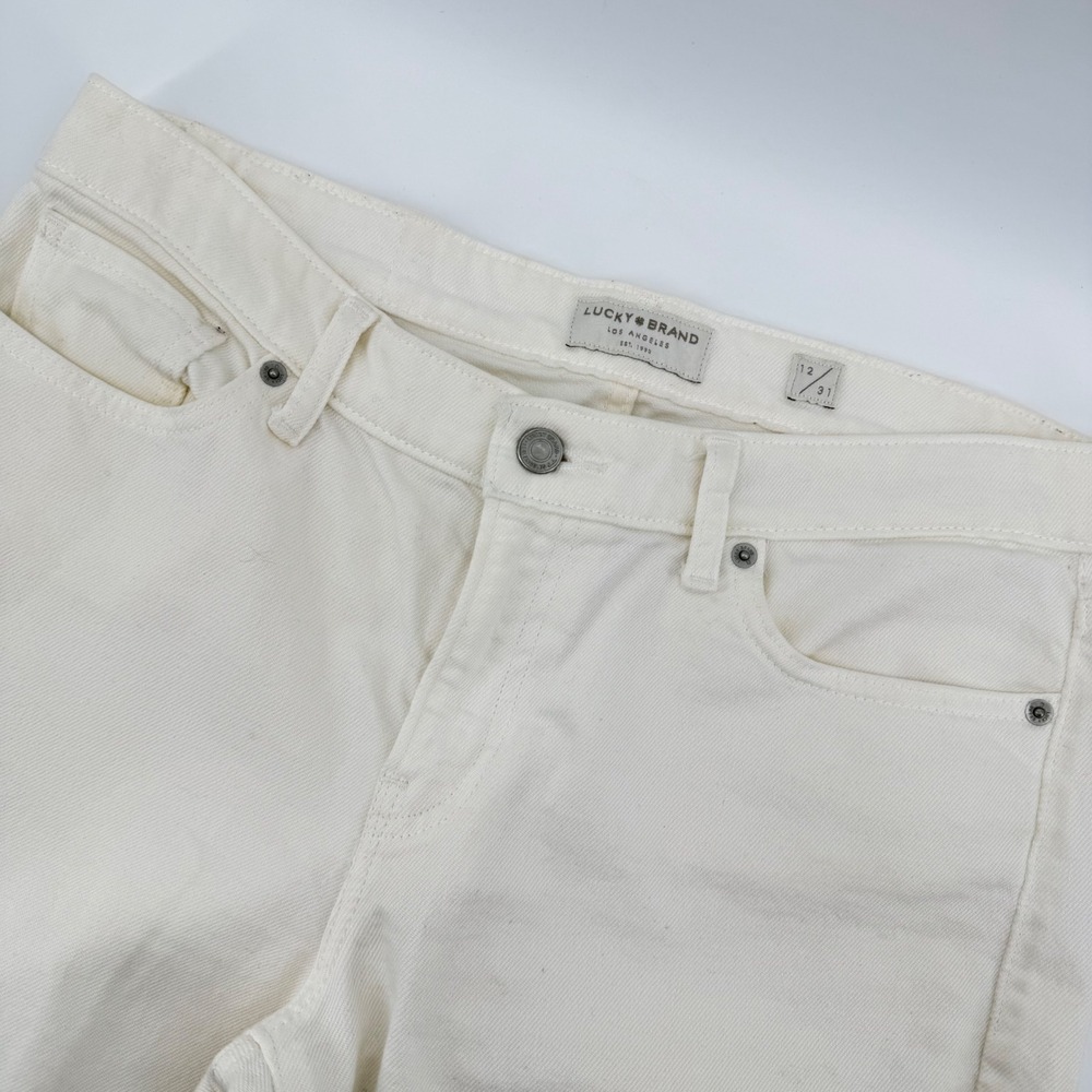 Lucky Brand Women's Cream Sweet Crop Jeans Size 12/31‎